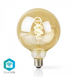 SmartLife LED Filamentlamp | Wi-Fi | E27 | 360 lm | 4.9 W | Warm tot Koel Wit | 1800 - 6500 K | Glas | Android™ / IOS | Globe | 1 Stuks - wifilrt10g125