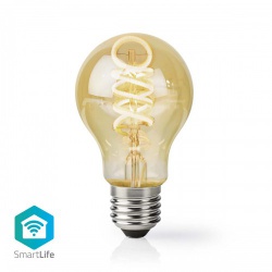 SmartLife LED Filamentlamp | Wi-Fi | E27 | 360 lm | 4.9 W | Warm tot Koel Wit | 1800 - 6500 K | Glas | Android™ / IOS | Peer | 1 Stuks - wifilrt10a60