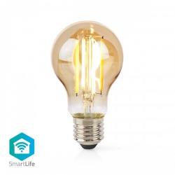 SmartLife LED Filamentlamp | Wi-Fi | E27 | 806 lm | 7 W | Warm Wit | 1800 - 3000 K | Glas | Android™ / IOS | Peer | 1 Stuks - wifilrf10a60