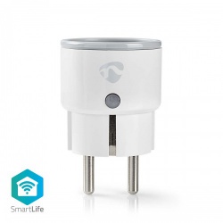 SmartLife Smart Stekker | Wi-Fi | Energiemeter | 2500 W | Randaarde stekker / Type F (CEE 7/7) | -10 - 40 °C | Android™ / IOS | Wit - wifip110fwt