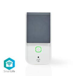 SmartLife Smart Stekker | Wi-Fi | IP44 | Energiemeter | 3680 W | Randaarde stekker / Type F (CEE 7/7) | -30 - 40 °C | Android™ / IOS | Grijs / Wit - wifipo120fwt