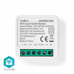 SmartLife Schakelaar | Wi-Fi | 3680 W | Kroonsteen | App beschikbaar voor: Android™ / IOS - wifiwms10wt