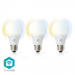 SmartLife LED Bulb | Wi-Fi | E27 | 806 lm | 9 W | Warm tot Koel Wit | 2700 - 6500 K | Android™ / IOS | Peer | 3 Stuks - wifilrw30e27