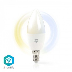 SmartLife LED Bulb | Wi-Fi | E14 | 470 lm | 4.9 W | Warm tot Koel Wit | 2700 - 6500 K | Android™ / IOS | Kaars | 1 Stuks - wifilrw10e14