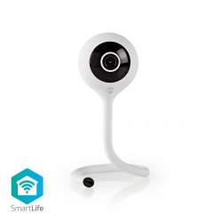 SmartLife Camera voor Binnen | Wi-Fi | Full HD 1080p | Cloud Opslag (optioneel) / microSD (niet inbegrepen) | Met bewegingssensor | Nachtzicht | Wit - wifici11cwt