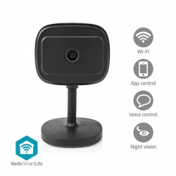 SmartLife Camera voor Binnen | Wi-Fi | Full HD 1080p | Cloud Opslag (optioneel) / microSD (niet inbegrepen) / Onvif | Met bewegingssensor | Nachtzicht - wifici07cbk