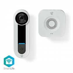 SmartLife Videodeurbel | Wi-Fi | Netvoeding | 1536x1536 | Cloud Opslag (optioneel) / microSD (niet inbegrepen) / Onvif | IP65 | Met bewegingssensor | Wit - wificdp40cwt