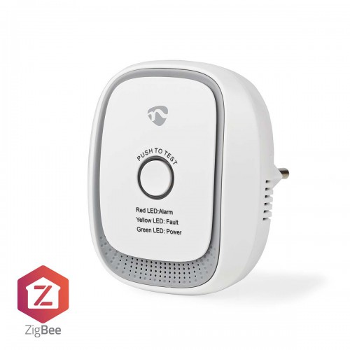 SmartLife Gasdetector | Zigbee 3.0 | Netvoeding | Levenscyclus sensor: 5 Jaar | EN 50194-1:2009 | Android™ / IOS | Met testknop | 75 dB | Wit - zbdg11cwt