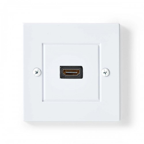 HDMI™ Wandcontactdoos | 1x HDMI™ Female | 4K@60Hz | HDMI™ Female | Zwart | 18 Gbps | Verguld | Envelop - cvgp34950wt