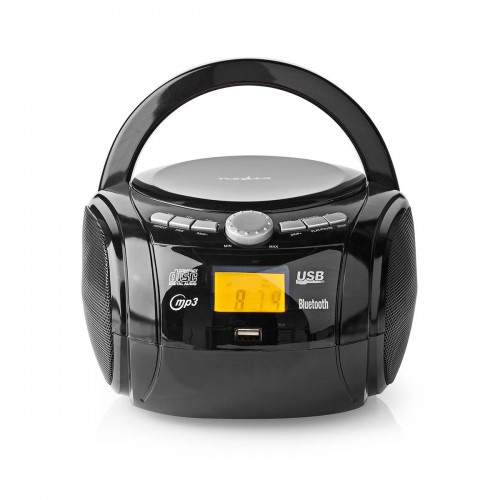 CD-Speler Boombox | Batterij Gevoed / Netvoeding | Stereo | 9 W | Bluetooth® | FM | USB-weergave | Handgreep | Zwart - spbb100bk