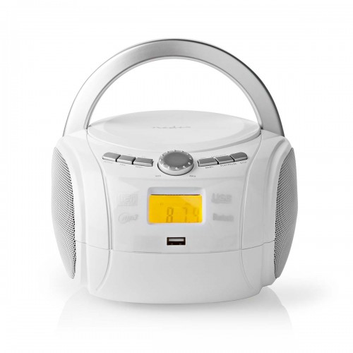 CD-Speler Boombox | Batterij Gevoed / Netvoeding | Stereo | 9 W | Bluetooth® | FM | USB-weergave | Handgreep | Wit - spbb100wt