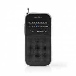 FM-Radio | Draagbaar Model | AM / FM | Batterij Gevoed | Analoog | 1.5 W | Zwart-Wit Scherm | Bluetooth® | Koptelefoonoutput | Aluminium / Zwart - rdfm1110si