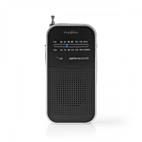 FM-Radio | Draagbaar Model | AM / FM | Batterij Gevoed | Analoog | 1.5 W | Zwart-Wit Scherm | Bluetooth® | Koptelefoonoutput | Aluminium / Zwart - rdfm1110si