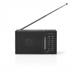 FM-Radio | Draagbaar Model | AM / FM | Batterij Gevoed | Analoog | 1.5 W | Zwart-Wit Scherm | Bluetooth® | Koptelefoonoutput | Zwart - rdfm1200bk