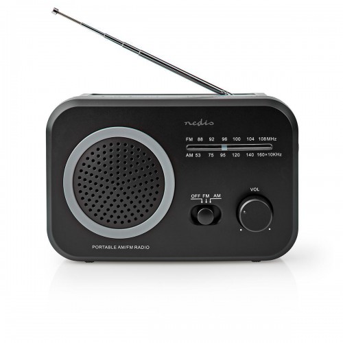 FM-Radio | Draagbaar Model | AM / FM | Batterij Gevoed / Netvoeding | Analoog | 1.8 W | Zwart-Wit Scherm | Bluetooth® | Koptelefoonoutput | Handgreep | Grijs / Zwart - rdfm1330gy
