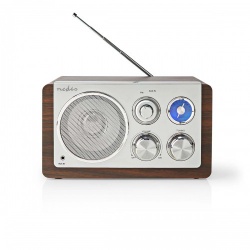 FM-Radio | Tafelmodel | FM | Netvoeding | Analoog | 15 W | Bluetooth® | Bruin / Zilver - rdfm5110bn