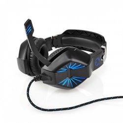 Gaming Headset | Over-Ear | Stereo | USB Type-A / 2x 3.5 mm | Inklapbare Microfoon | 2.20 m | LED - ghst250bk