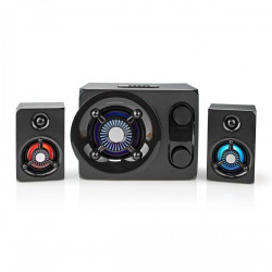 Gaming Speaker | Speaker-kanalen: 2.1 | Netvoeding | 3,5 mm Male | 75 W | LED | Volumebediening - gspr41021bk