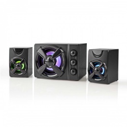 Gaming Speaker | Speaker-kanalen: 2.1 | USB Gevoed | 3,5 mm Male | 33 W | LED | Volumebediening - gspr31021bk
