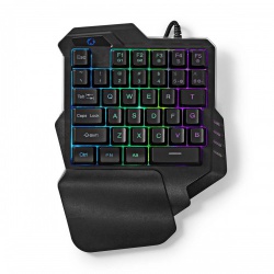 Bedraad Gaming Toetsenbord | USB Type-A | Membrane Toetsen | RGB | Enkelhandig | Universeel | USB Gevoed | Lengte stroomkabel: 1.60 m | Gaming - gkbds110bk