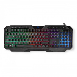 Bedraad Gaming Toetsenbord | USB Type-A | Membrane Toetsen | LED | QWERTY | US Internationaal | USB Gevoed | Lengte stroomkabel: 1.30 m | Multimedia - gkbd110bkus