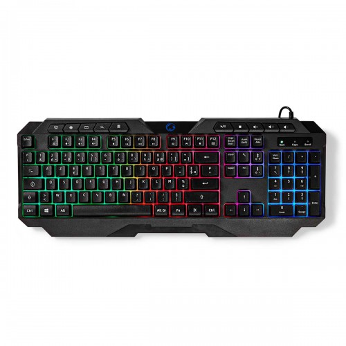 Bedraad Gaming Toetsenbord | USB Type-A | Membrane Toetsen | LED | AZERTY | Frans | USB Gevoed | Lengte stroomkabel: 1.30 m | Multimedia - gkbd110bkfr