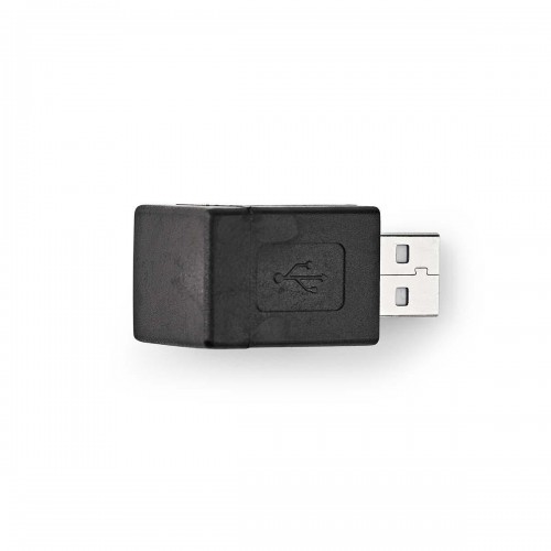 USB-A Adapter | USB 2.0 | USB-A Male | USB-A Female | 480 Mbps | Rond | Vernikkeld | PVC | Zwart | Envelop - ccgp60940bk
