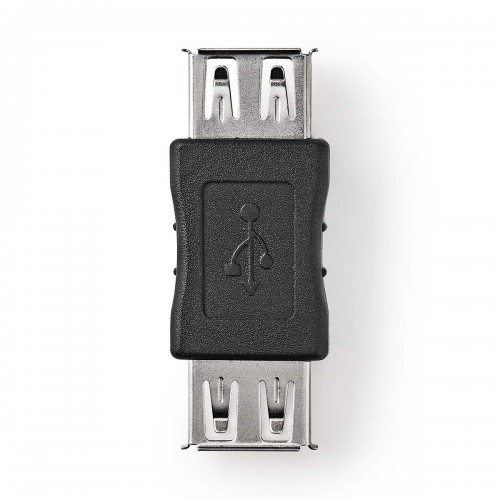 USB-A Adapter | USB 2.0 | USB-A Female | USB-A Female | 480 Mbps | Rond | Vernikkeld | PVC | Zwart | Doos - ccgb60900bk