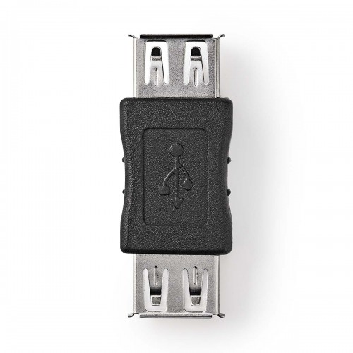USB-A Adapter | USB 2.0 | USB-A Female | USB-A Female | 480 Mbps | Rond | Vernikkeld | PVC | Zwart | Doos - ccgb60900bk