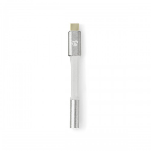 USB-C™ Adapter | USB 2.0 | USB-C™ Male | 3,5 mm Female | 0.08 m | Rond | Verguld | Gevlochten / Nylon | Wit / Zilver | Cover Window Box - cctb65950al008