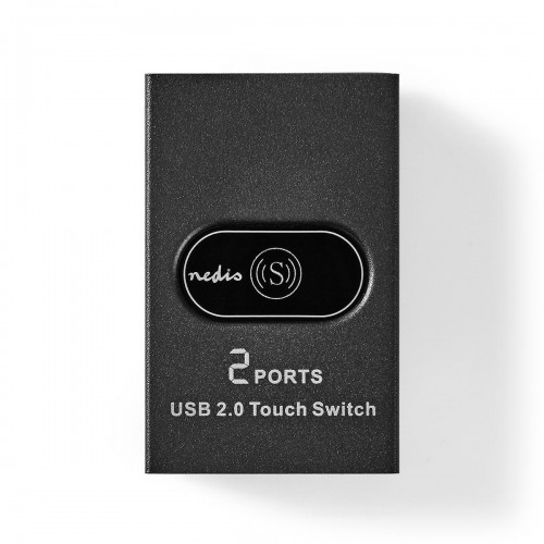 USB-Switch | 2 poort(en) | 1x USB A | 2x USB B Female | 480 Gbps | Metaal | Zwart - cswi6002bk