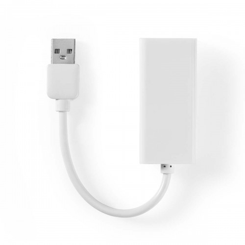 USB-netwerkadapter | USB 2.0 | 100 Mbps | USB-A Male | RJ45 Female | 0.20 m | Rond | Verguld / Vernikkeld | Koper | Wit | Doos - ccgb60950wt02