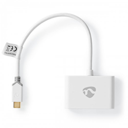 USB Multi-Port Adapter | USB 3.1 Gen1 | USB-C™ Male | 2x USB-A | 1000 Mbps | 0.20 m | Rond | Verguld | PVC | Wit | Window Box - ccbw65960wt02