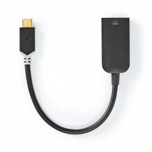 USB-C™ Adapter | USB 3.2 Gen 1 | USB-C™ Male | HDMI™ Female | 4K@60Hz | 0.20 m | Rond | Verguld | PVC | Antraciet | Window Box met Euro Lock - ccbw64652at02