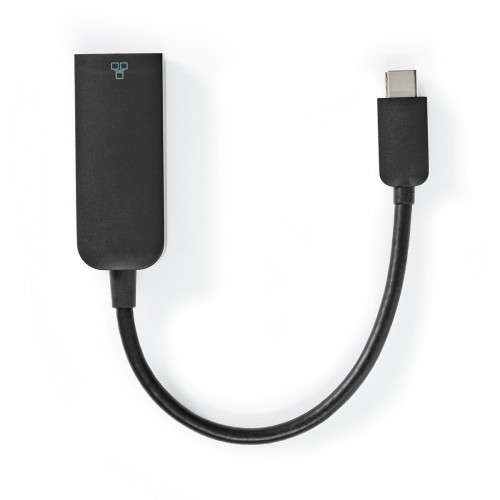 USB-netwerkadapter | USB 3.2 Gen 1 | 1000 Mbps | USB-C™ Male | RJ45 Female | 0.20 m | Rond | Vernikkeld | Vertind-Koper | Zwart | Envelop - ccgp64952bk02
