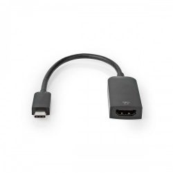 USB-C™ Adapter | USB 3.2 Gen 1 | USB-C™ Male | HDMI™ Female | 4K@60Hz | 0.20 m | Rond | Vernikkeld | PVC | Zwart | Doos - ccgb64652bk02
