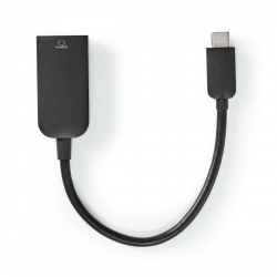 USB-C™ Adapter | USB 3.2 Gen 1 | USB-C™ Male | HDMI™ Female | 4K@60Hz | 0.20 m | Rond | Vernikkeld | PVC | Zwart | Polybag - ccgp64652bk02