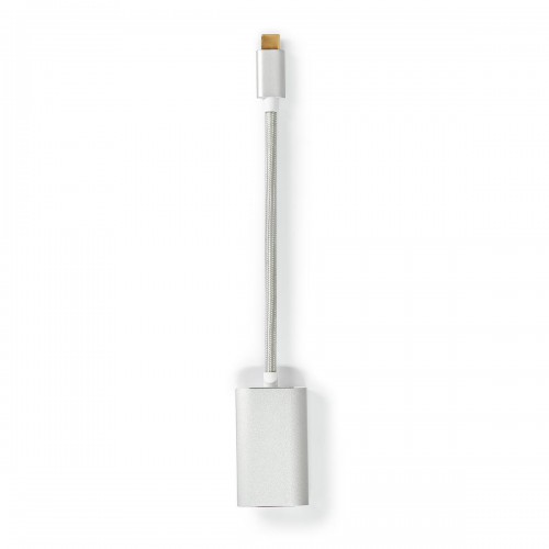 USB-C™ Adapter | USB 3.2 Gen 1 | USB-C™ Male | Mini DisplayPort Female | Power delivery | 0.20 m | Rond | Verguld | Gevlochten / Nylon | Zilver | Cover Window Box - cctb64580al02