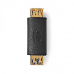 USB-A Adapter | USB 3.2 Gen 1 | USB-A Female | USB-A Female | 5 Gbps | Rond | Verguld | Antraciet | Doos - ccbw60900at