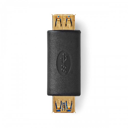 USB-A Adapter | USB 3.2 Gen 1 | USB-A Female | USB-A Female | 5 Gbps | Rond | Verguld | Antraciet | Doos - ccbw60900at