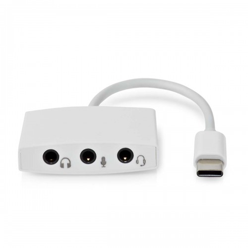USB-C™ Adapter | USB 2.0 | USB-C™ Male | 3,5 mm Female | 0.10 m | Rond | Vernikkeld | ABS / PVC | Wit | Envelop - ccgp65900wt01