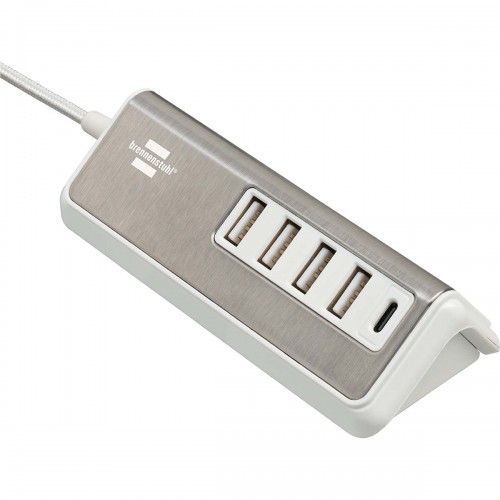 Estilo USB-multilader met 1,50 m textiel kabel 4x USB A + 1x USB C TYPE F - 1508230