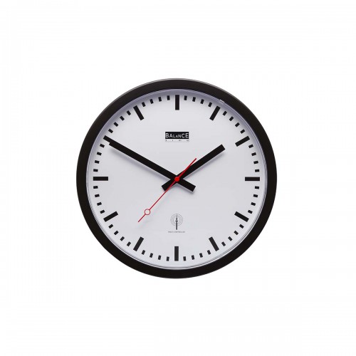 Zendergestuurde Wandklok 30 cm Analoog Wit / Zwart - he-clock-18