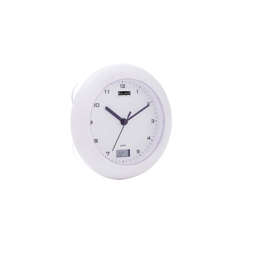 Badkamer Klok / Thermometer 17 cm Analoog Wit - 506271