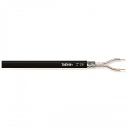 Microfoonkabel op Haspel 2x 0.35 mm² 100 m Zwart - tasr-c128-blk