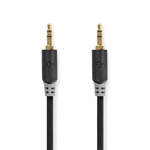 Stereo-Audiokabel | 3,5 mm Male | 3,5 mm Male | Verguld | 0.50 m | Rond | Antraciet | Window Box - cabw22000at05