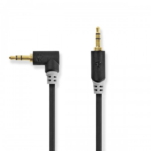 Stereo-Audiokabel | 3,5 mm Male | 3,5 mm Male | Verguld | 0.50 m | Rond | Antraciet | Doos - cabw22600at05