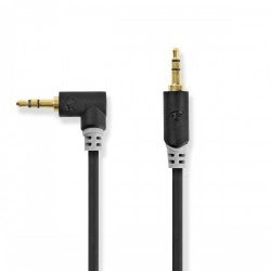 Stereo-Audiokabel | 3,5 mm Male | 3,5 mm Male | Verguld | 1.00 m | Rond | Antraciet | Doos - cabw22600at10