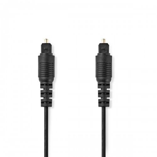 Optische Audiokabel | TosLink Male | TosLink Male | 10.0 m | Rond | PVC | Zwart | Polybag - cagp25000bk100