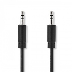 Stereo-Audiokabel | 3,5 mm Male | 3,5 mm Male | Vernikkeld | 2.00 m | Rond | Zwart | Doos - cagb22000bk20
